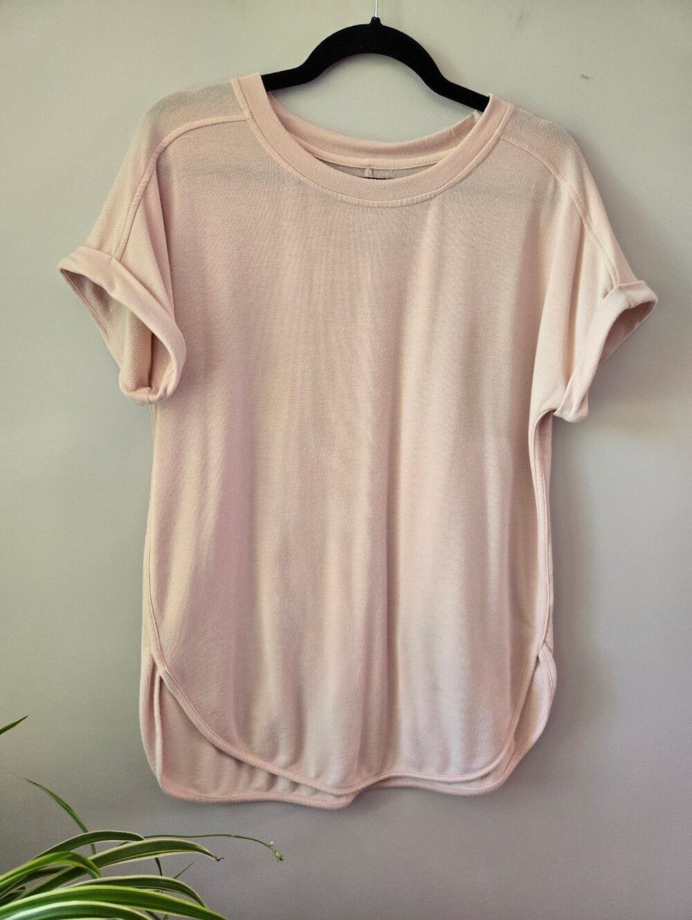 ✨ Cupio Blush Pink Relaxed Fit Cuffed Short Sleeve Top ✨